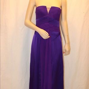 Bcbg maxazria persian blue pleated gown